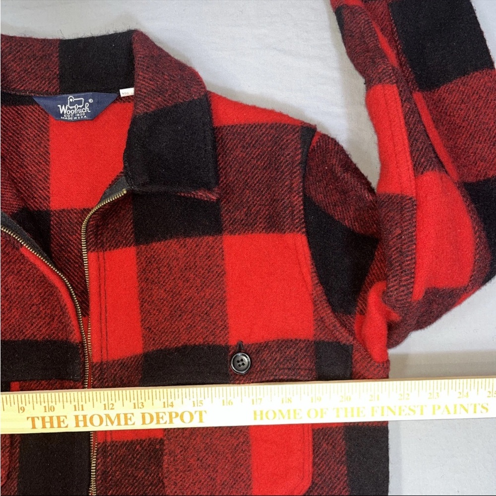 Vintage 60s Woolrich Red Buffalo Plaid Wool Jacket‎ Coat Mackinaw Medium - Picture 15 of 16